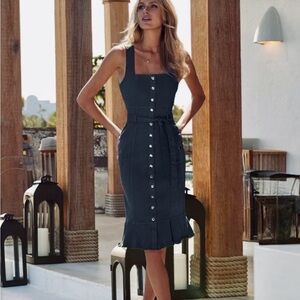 Melissa Odabash Ruby Midi Dress in Black Size S